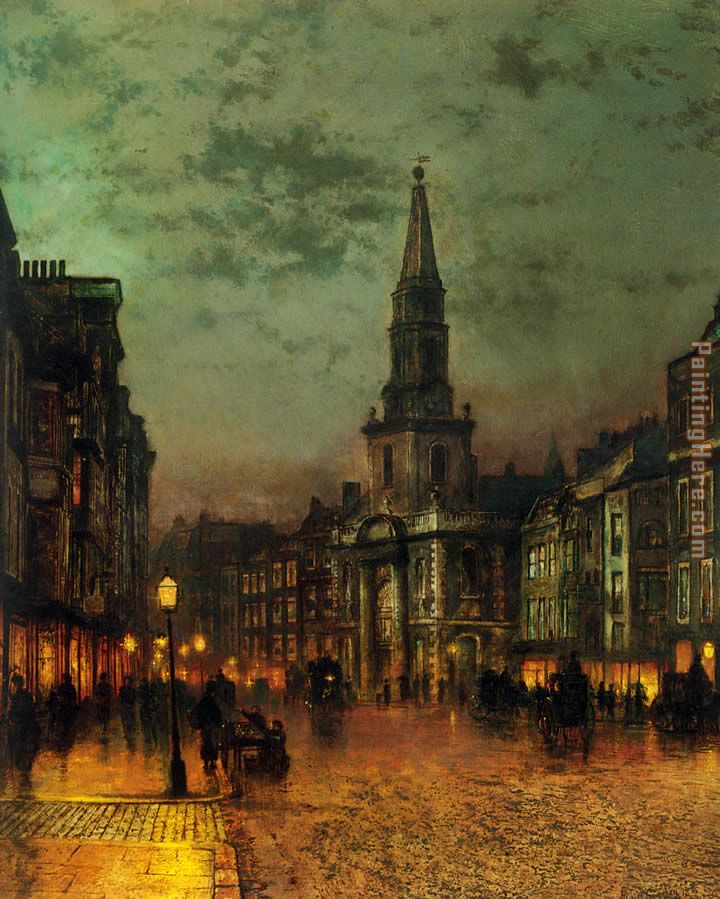 Blackman Street London painting - John Atkinson Grimshaw Blackman Street London art painting